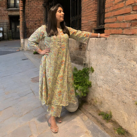 Pista Green Floral Set