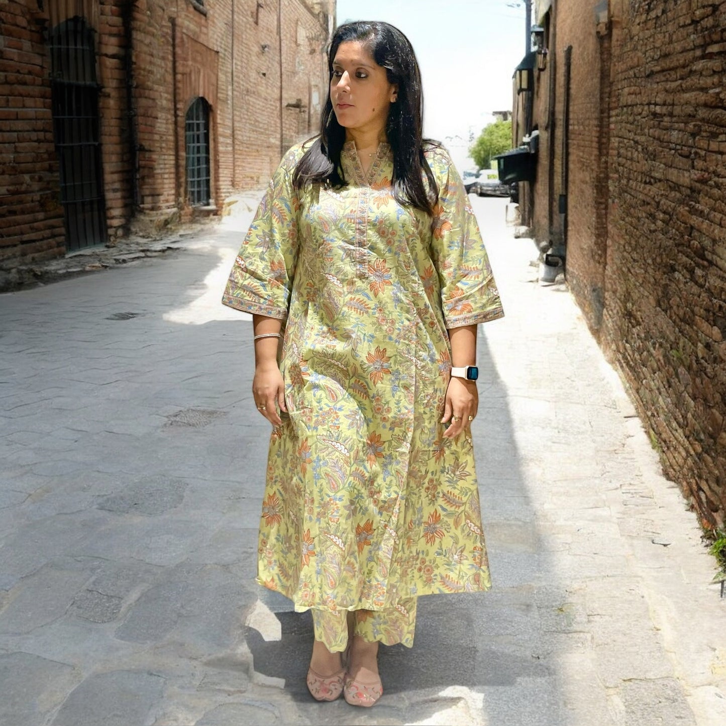 Pista Green Floral Set