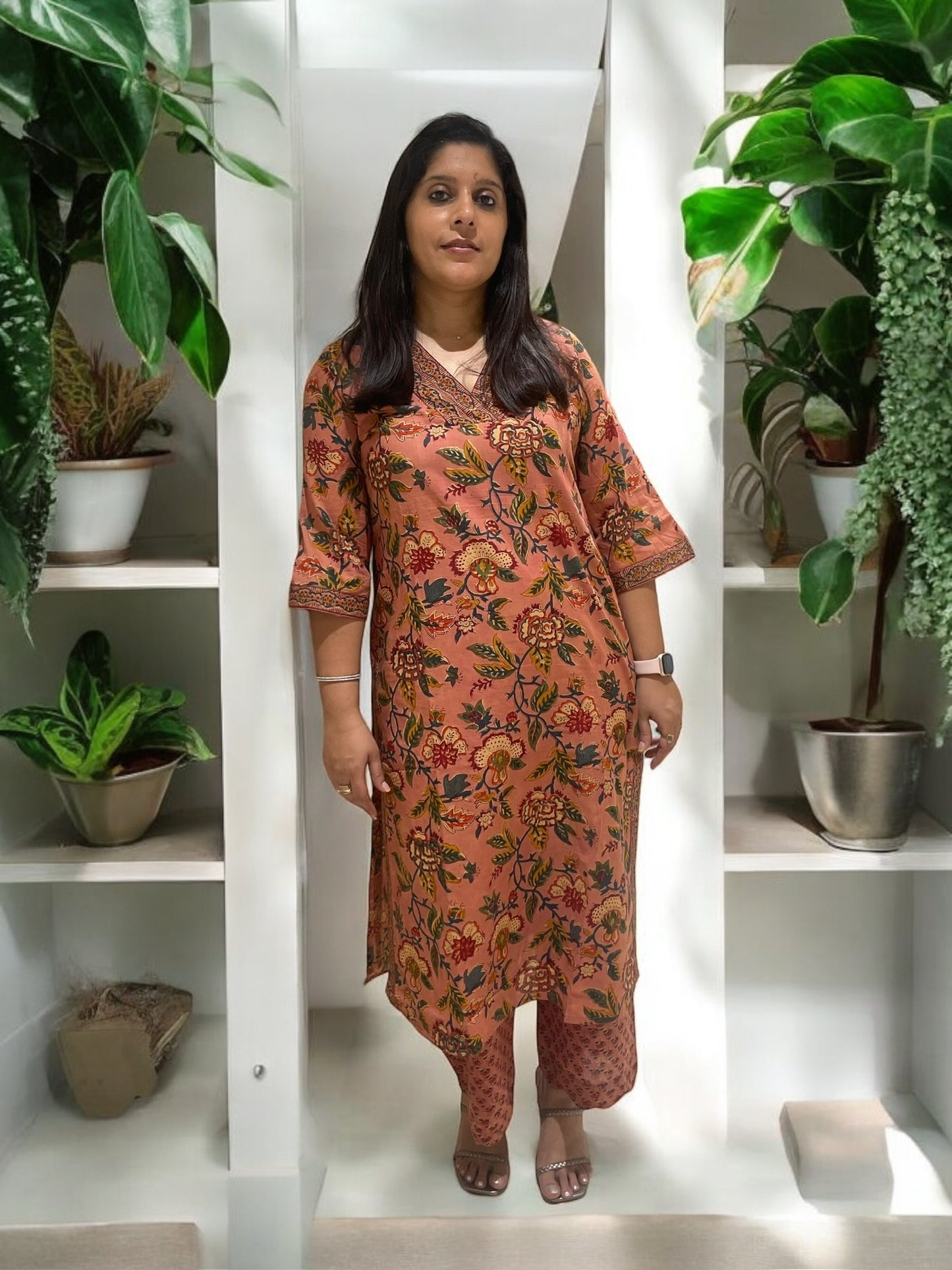 Brown Floral Set